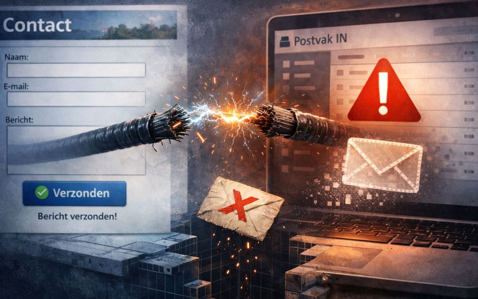Waarom e-mailproblemen soms beginnen bij een website
